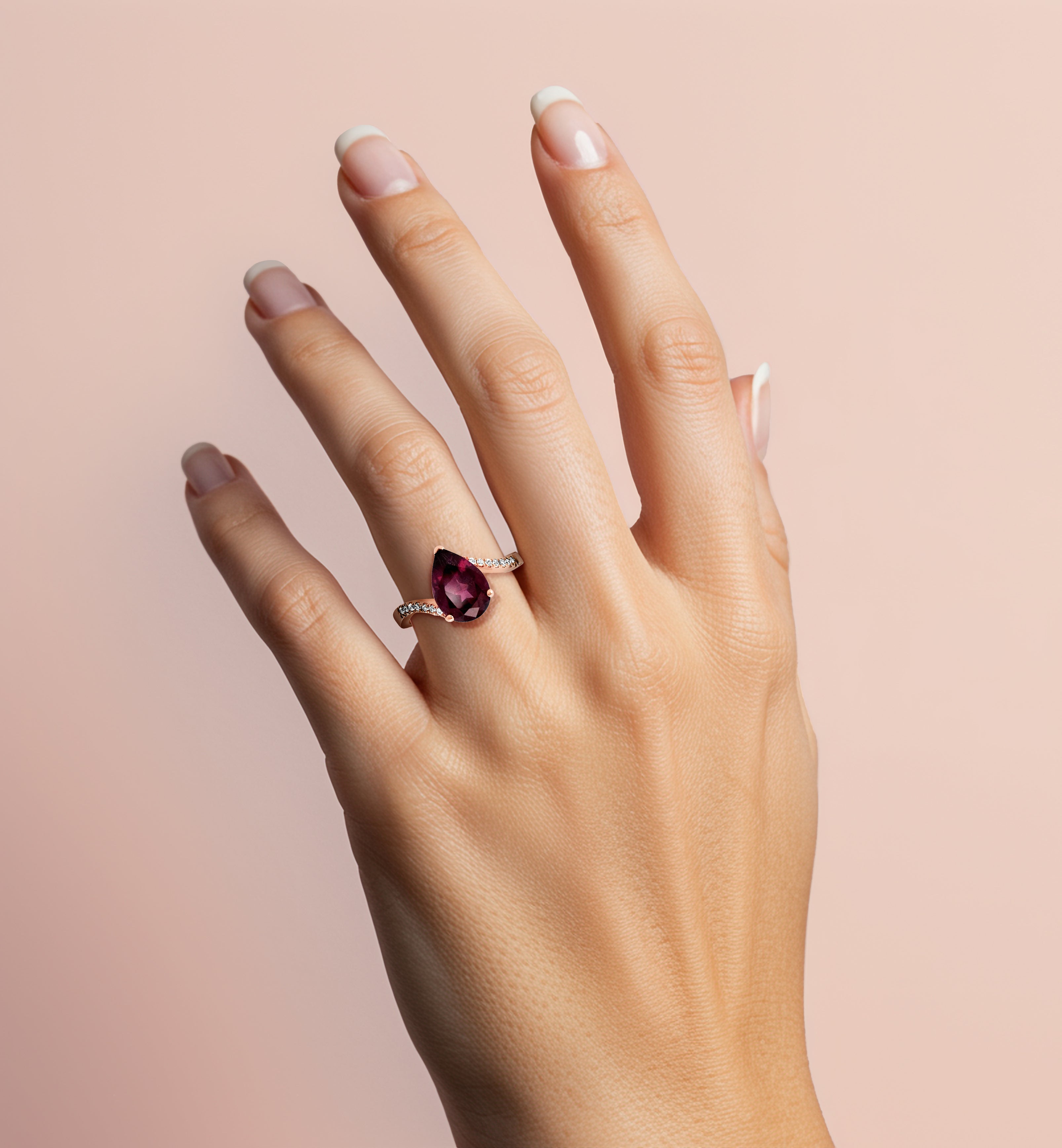 Garnet and Diamond Ring