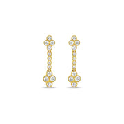 Diamond and Gold Drop Earrings