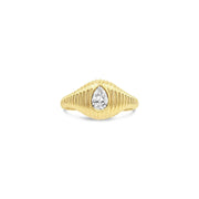 Pear Shape 14K Yellow Gold Ring