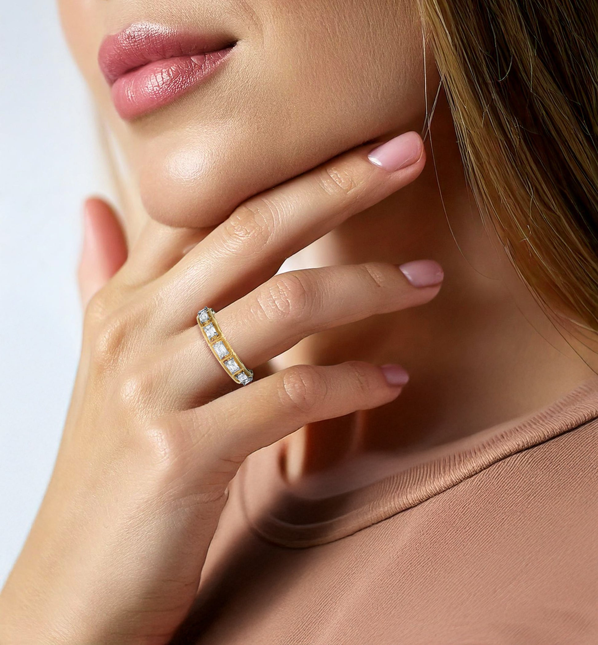 East West Baguette Diamond Band