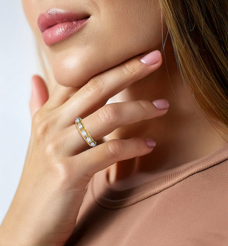 East West Baguette Diamond Band