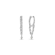 Marquise Diamond Huggie Earrings