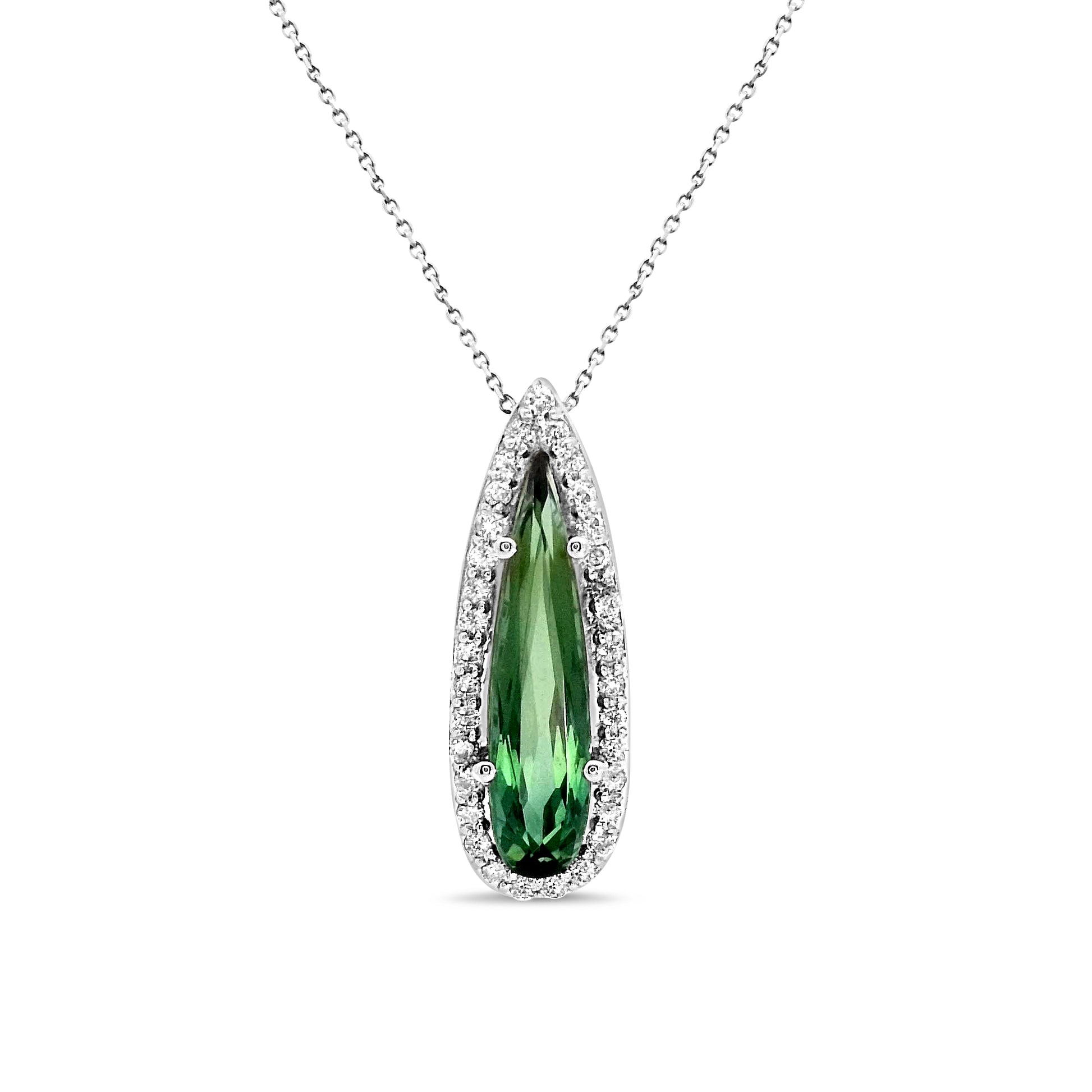 Tourmaline and Diamond Necklace