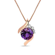 Amethyst and Diamond Necklace