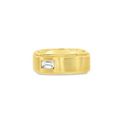 Emerald Sqaure Gold Band