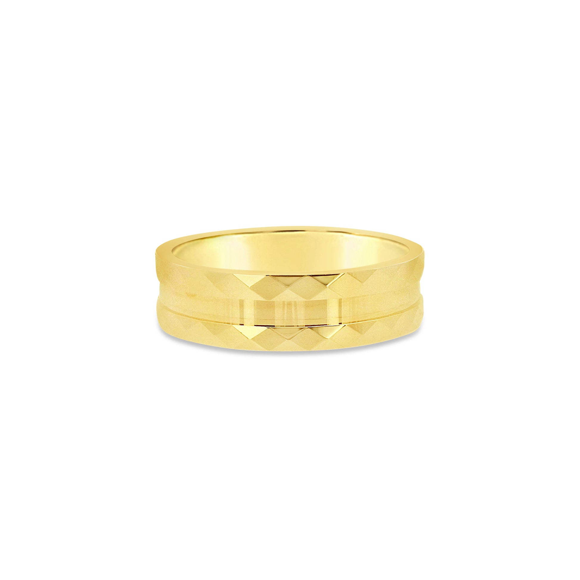 Faceted Gold Band