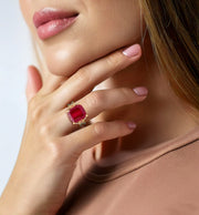 Tourmaline and Diamond Ring