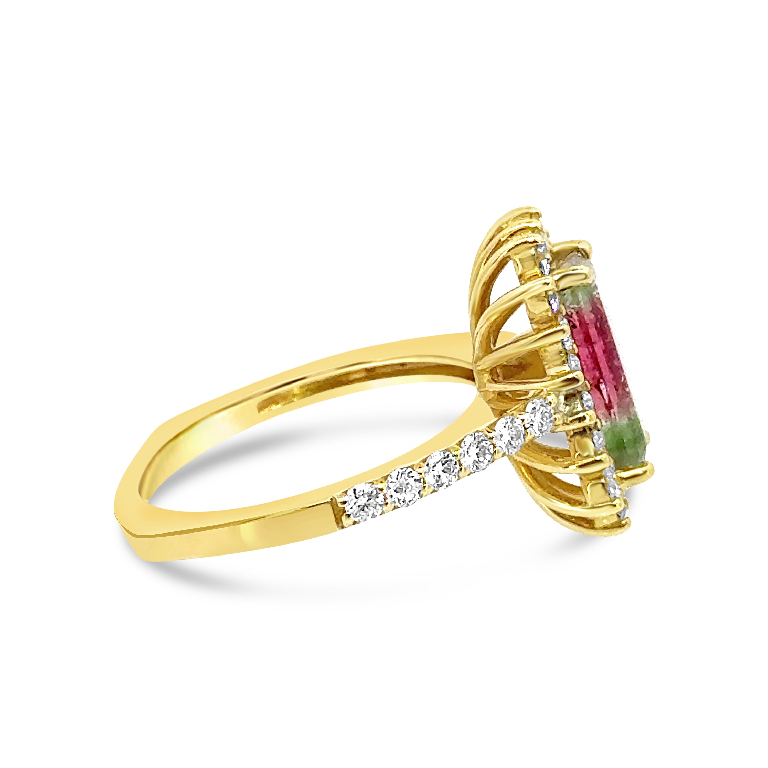 Tourmaline and Diamond Ring