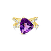 Amethyst and Diamond Ring