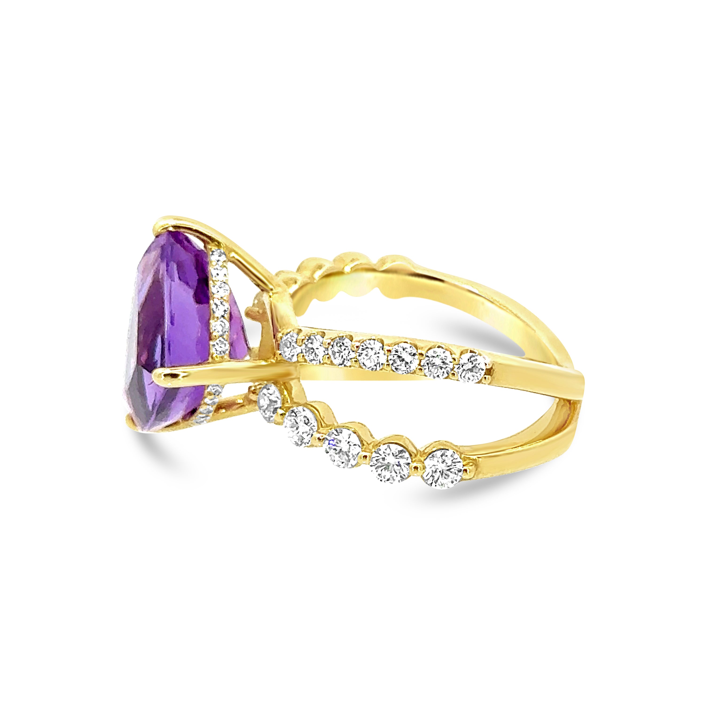 Amethyst and Diamond Ring