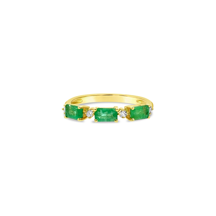 Emerald and Diamond Ring