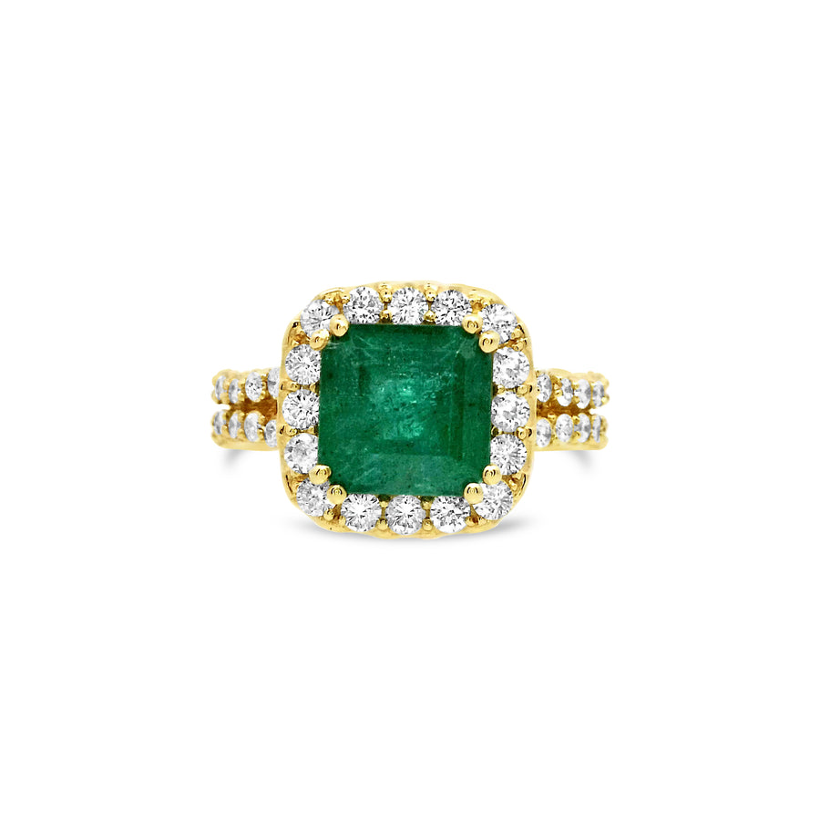 Emerald and Diamond Ring