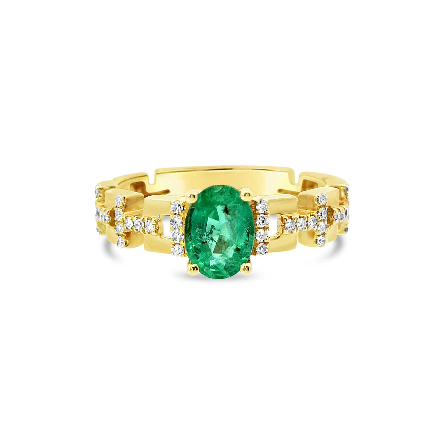 Emerald and Diamond Ring