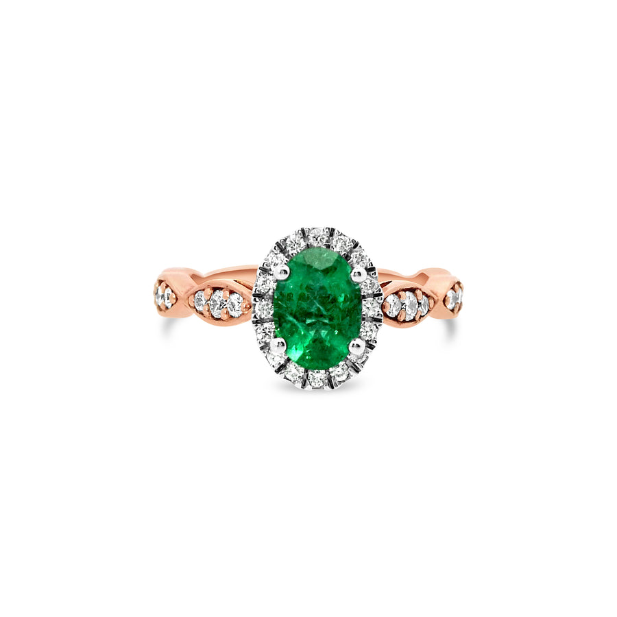 Emerald and Diamond Ring