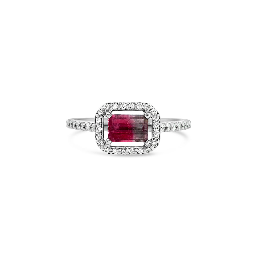 Tourmaline and Diamond Ring