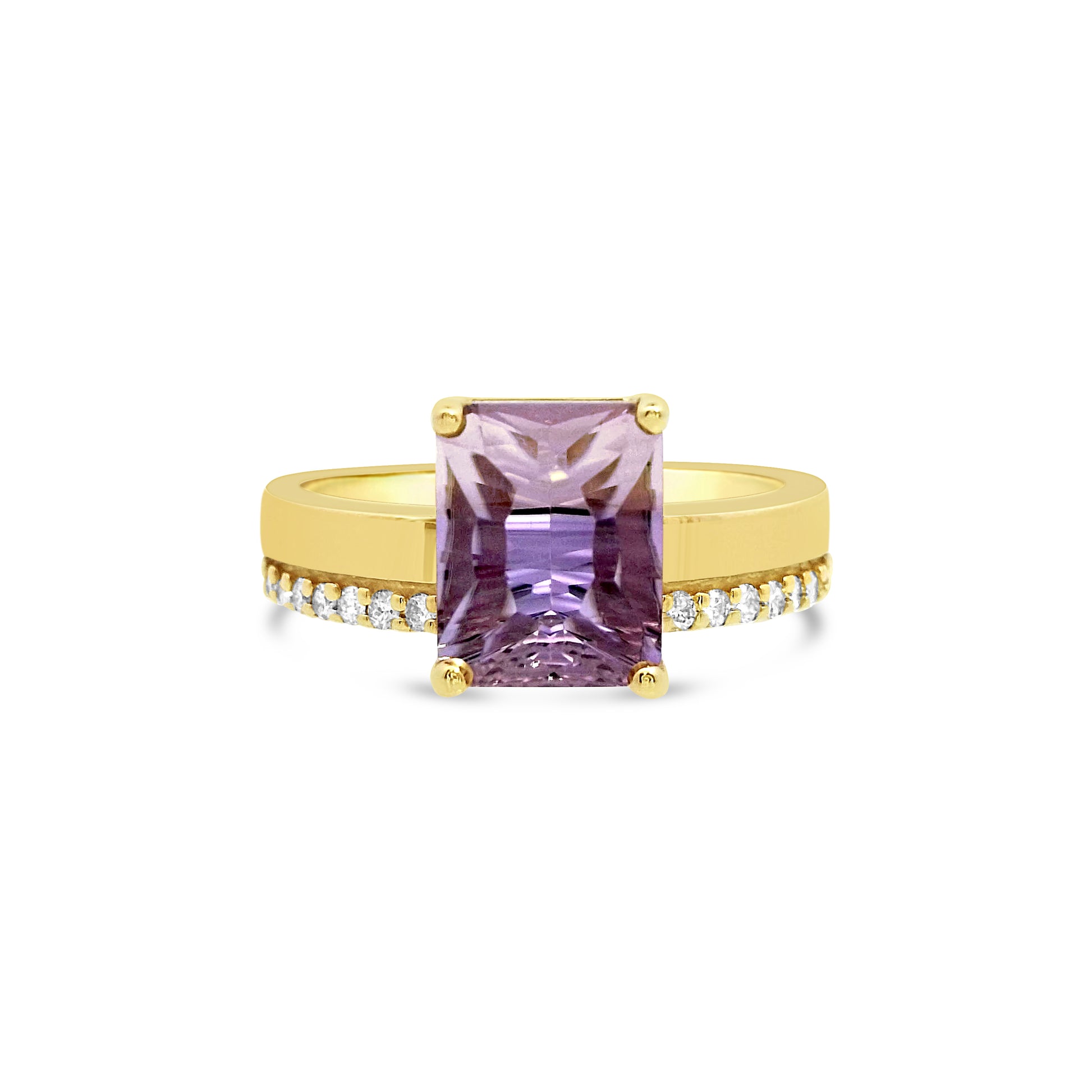 Ametrine and Diamond Ring