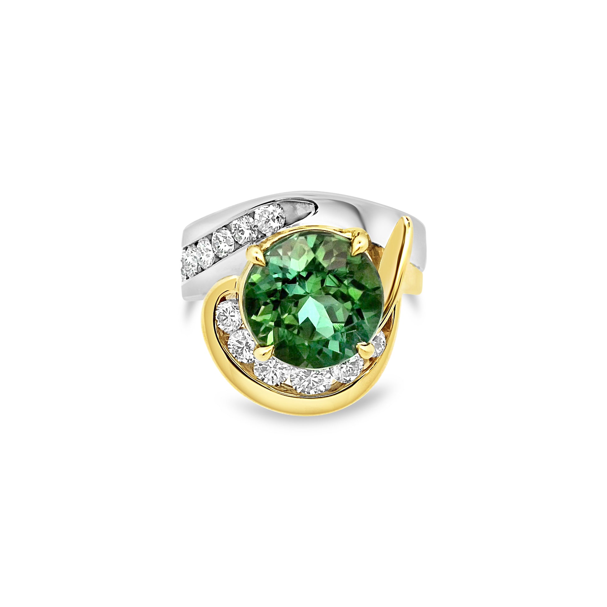 Tourmaline and Diamond Ring