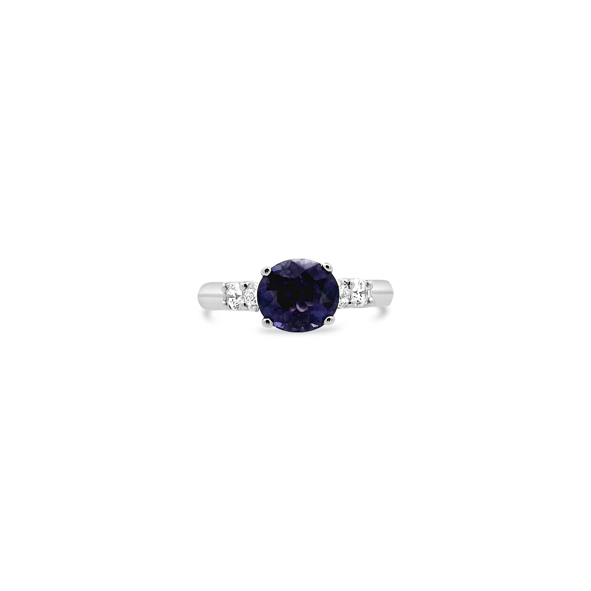 Purple Sapphire Diamond Ring