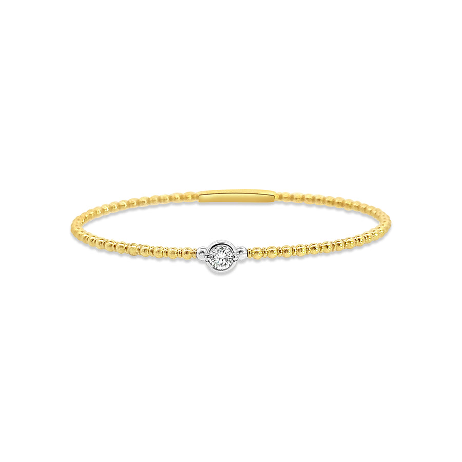 Single Diamond Flexible Bangle