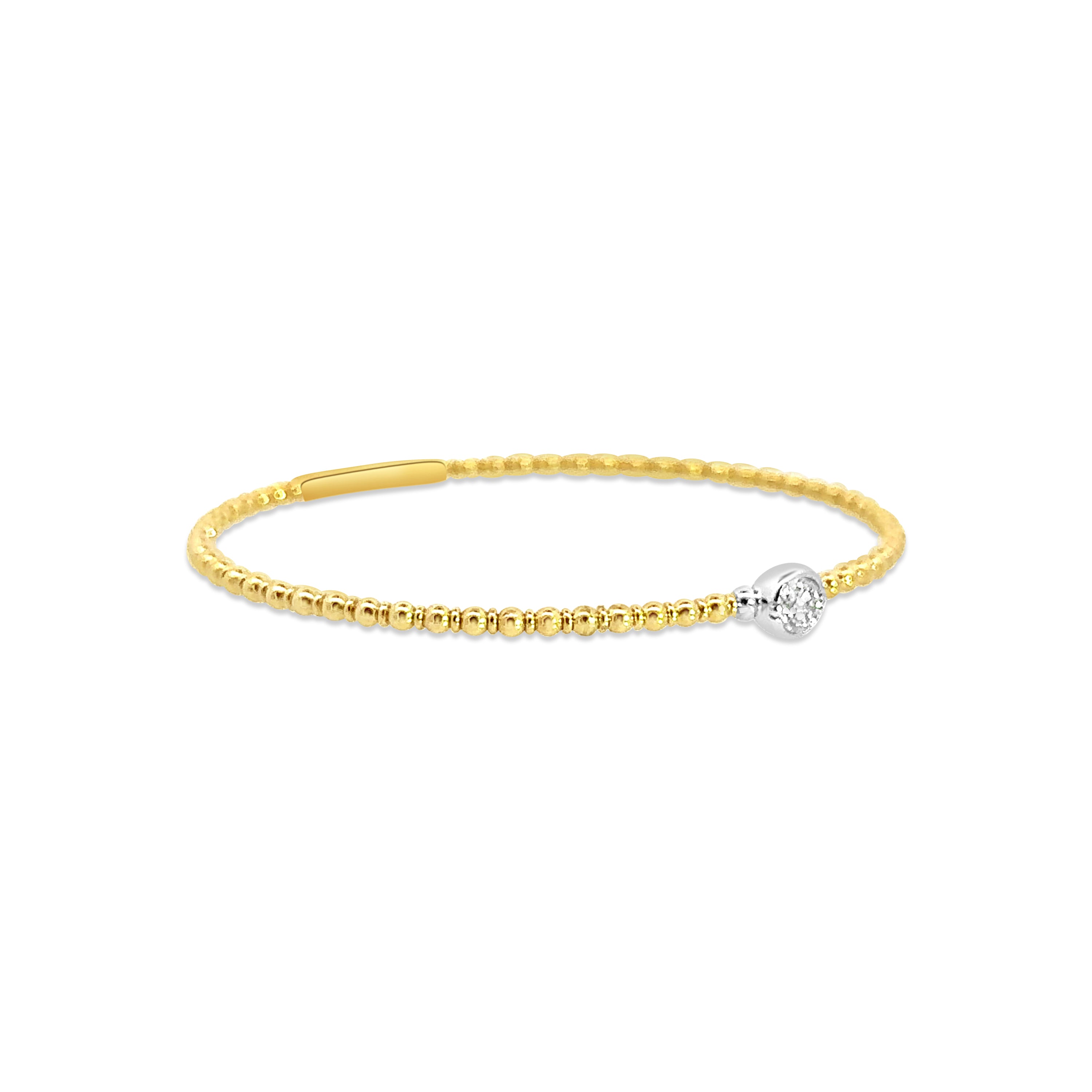 Single Diamond Flexible Bangle