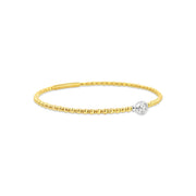 Single Diamond Flexible Bangle