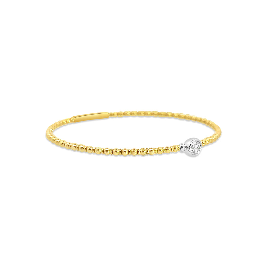 Single Diamond Flexible Bangle