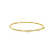 Flexible, Gold and Diamond Accented Bangle