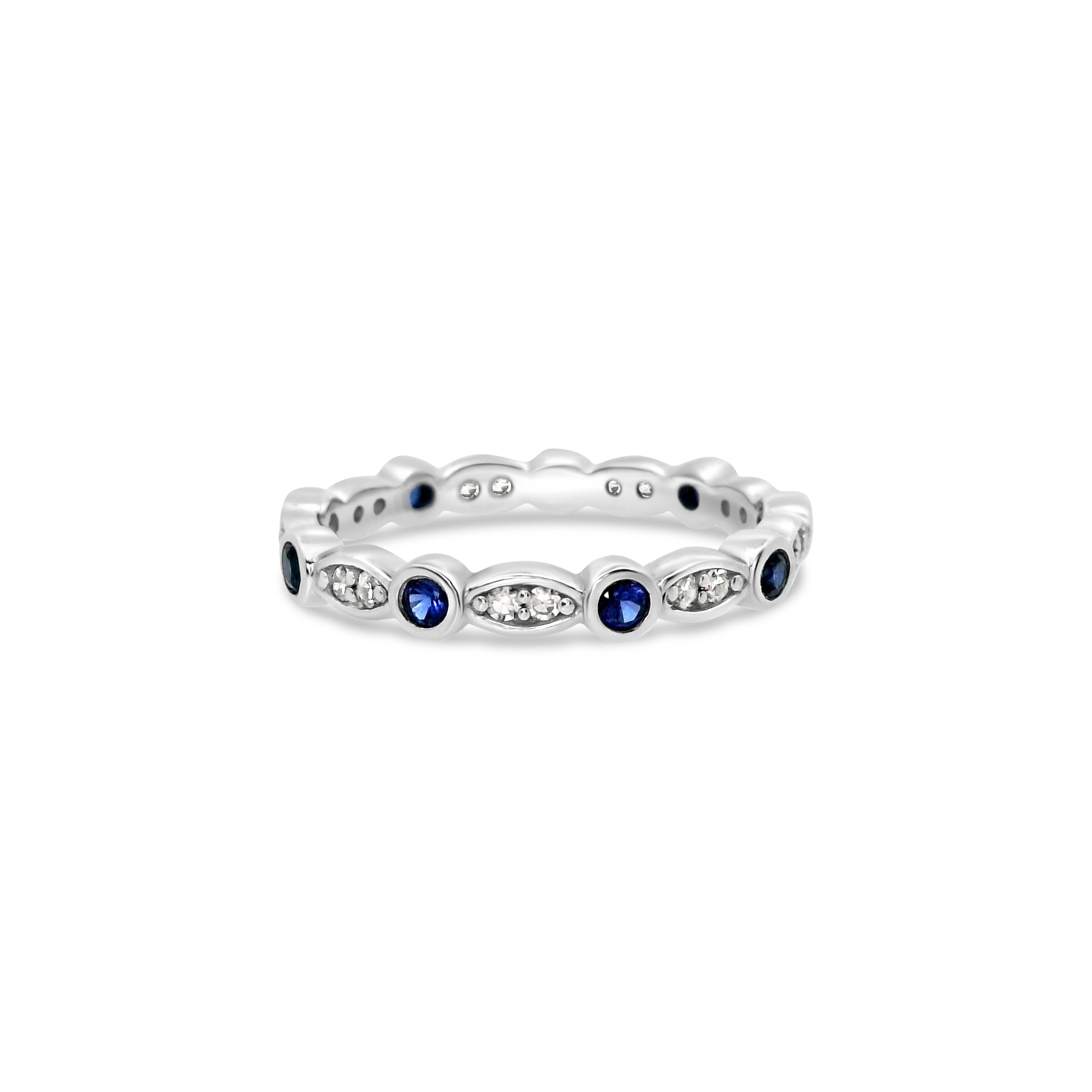 Sapphire and Diamond Eternity Band