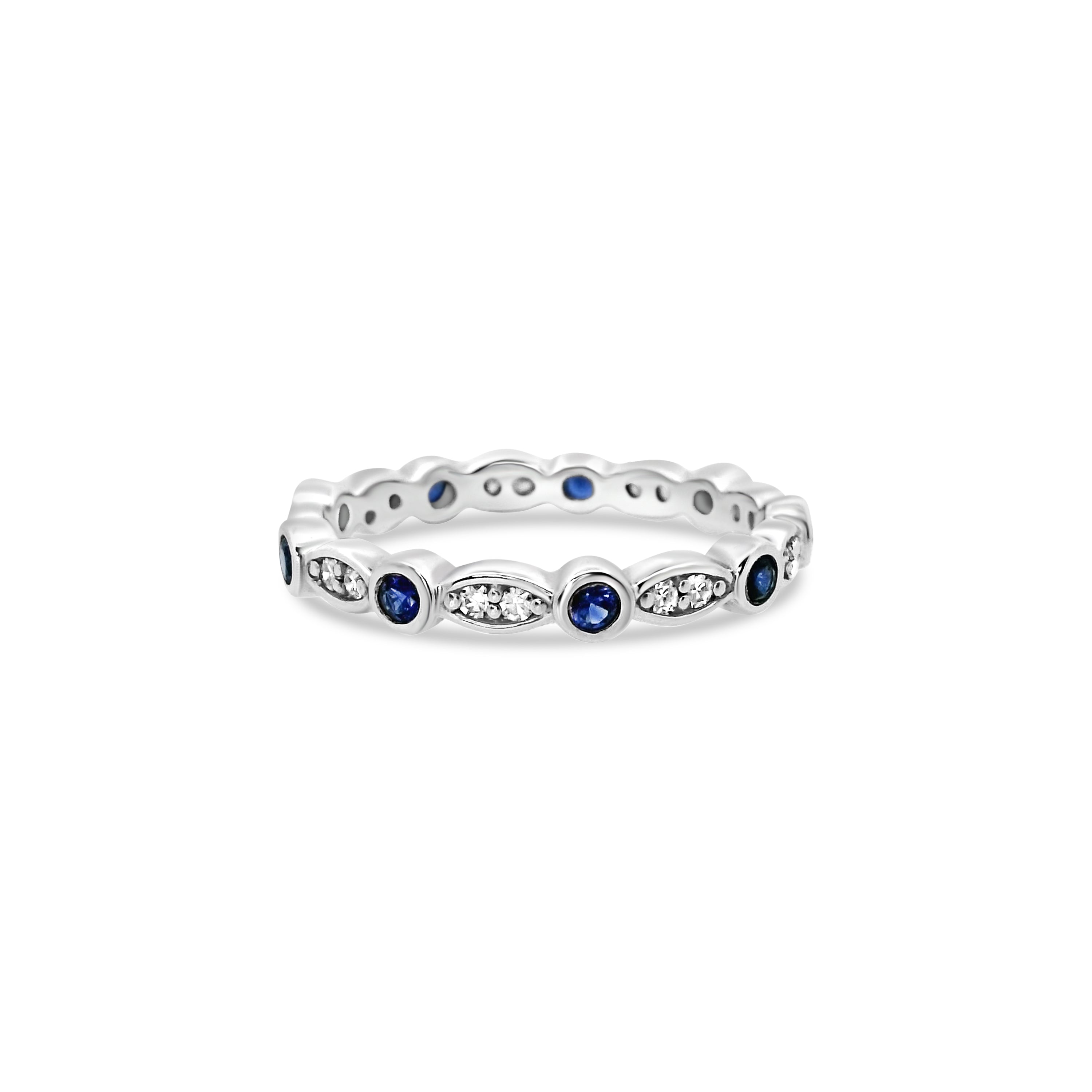 Sapphire and Diamond Eternity Band