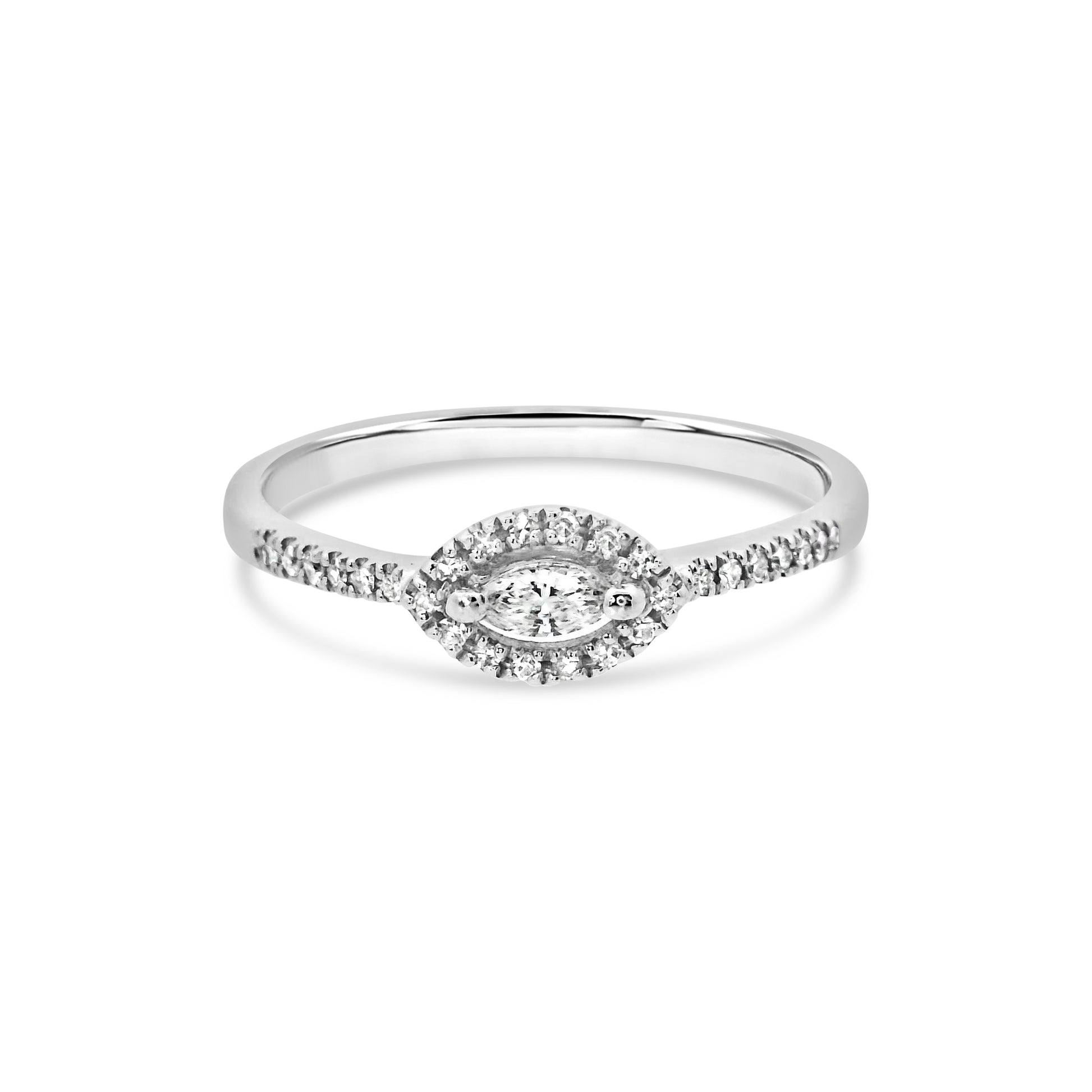 Marquise East West Diamond Ring