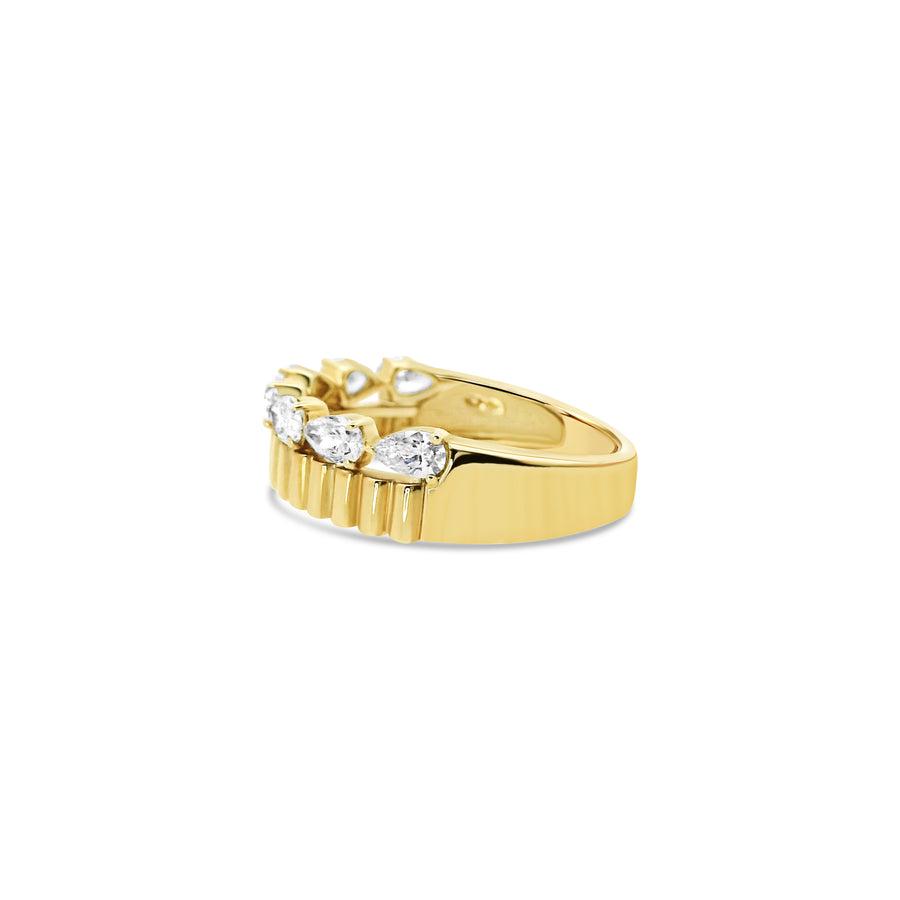 Pear Shape Diamond Band