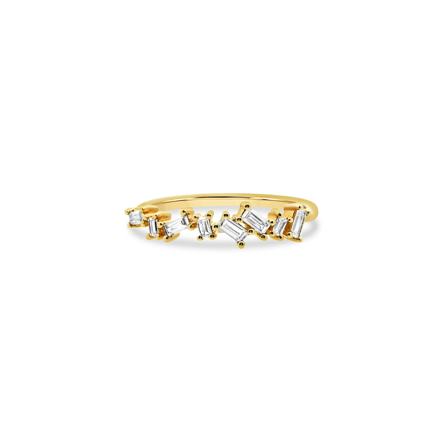 Scattered Baguette Diamond Band