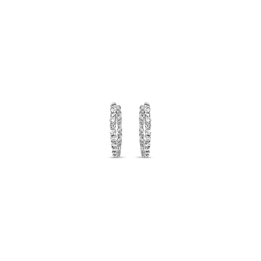 Petite Diamond Hoops