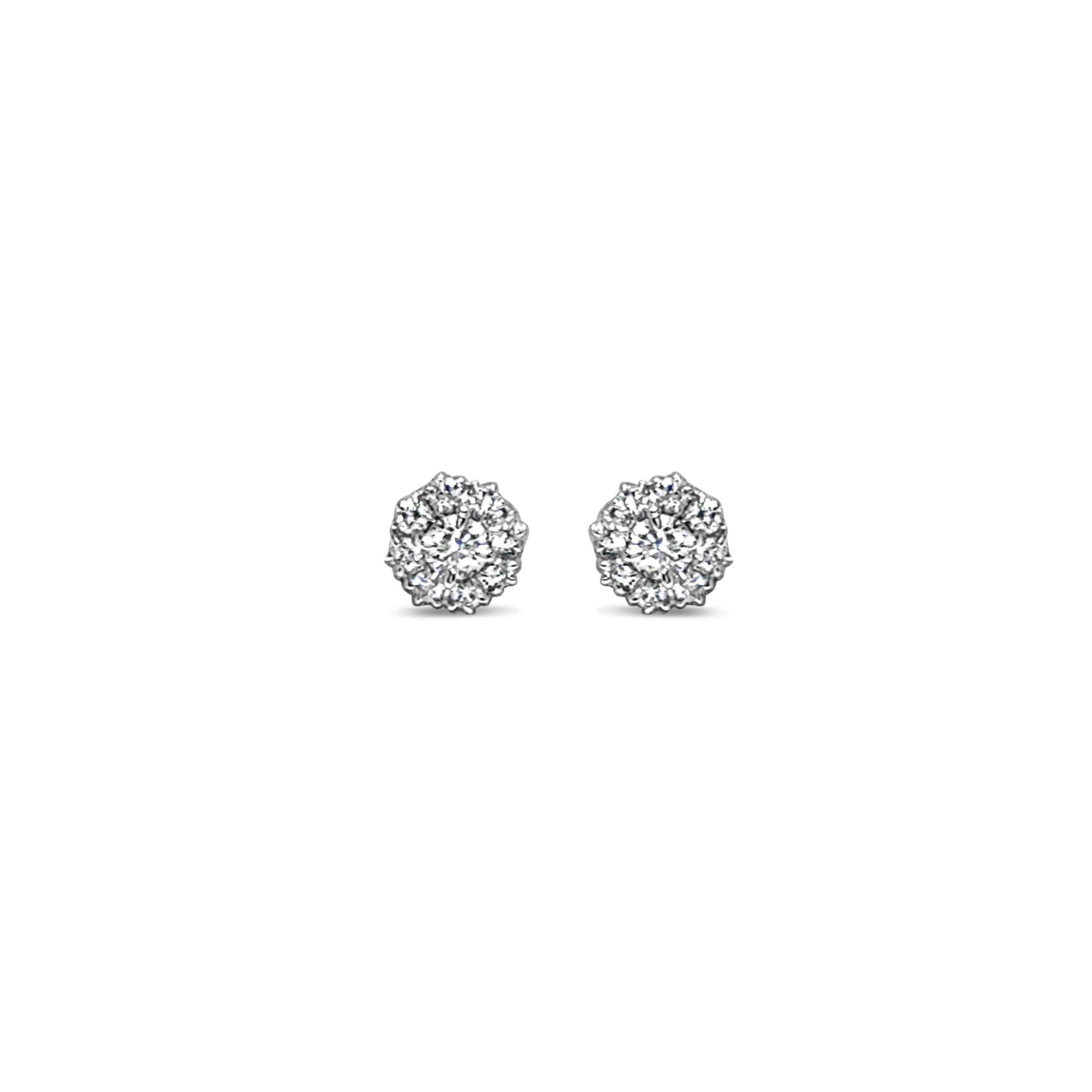 Antique Stlye Diamond Cluster Studs