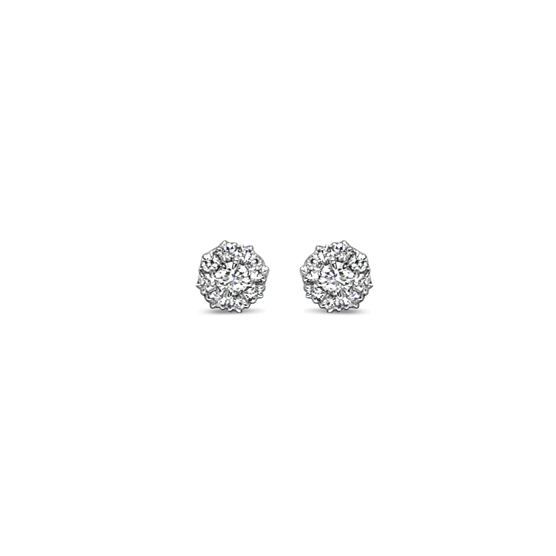 Antique Stlye Diamond Cluster Studs