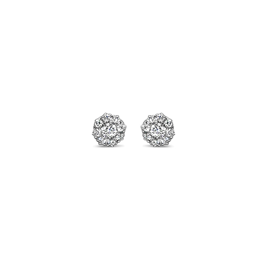 Antique Stlye Diamond Cluster Studs