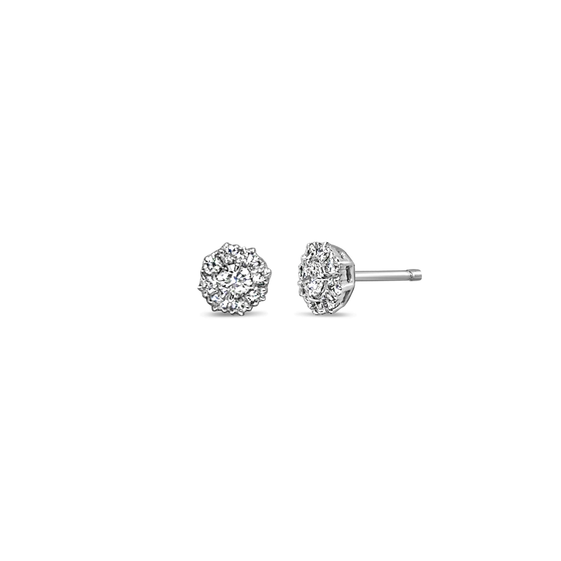 Antique Stlye Diamond Cluster Studs