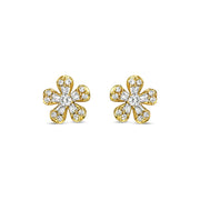 Diamond Flower Studs