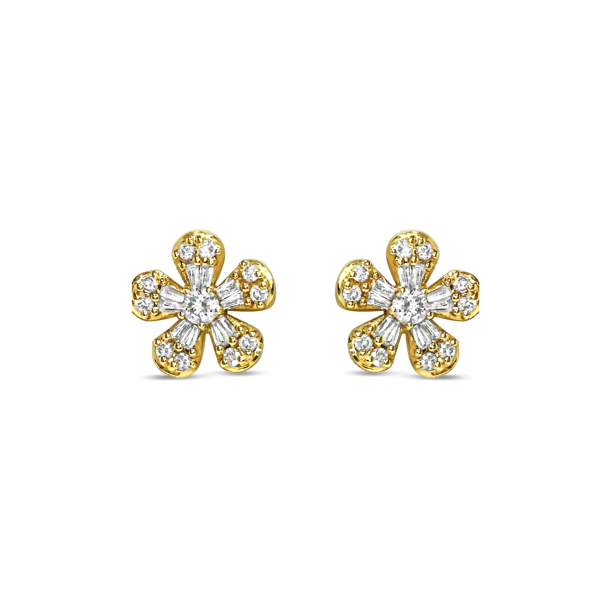 Diamond Flower Studs