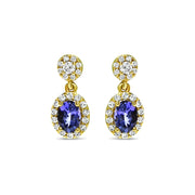 Tanzanite and Diamond Earrings