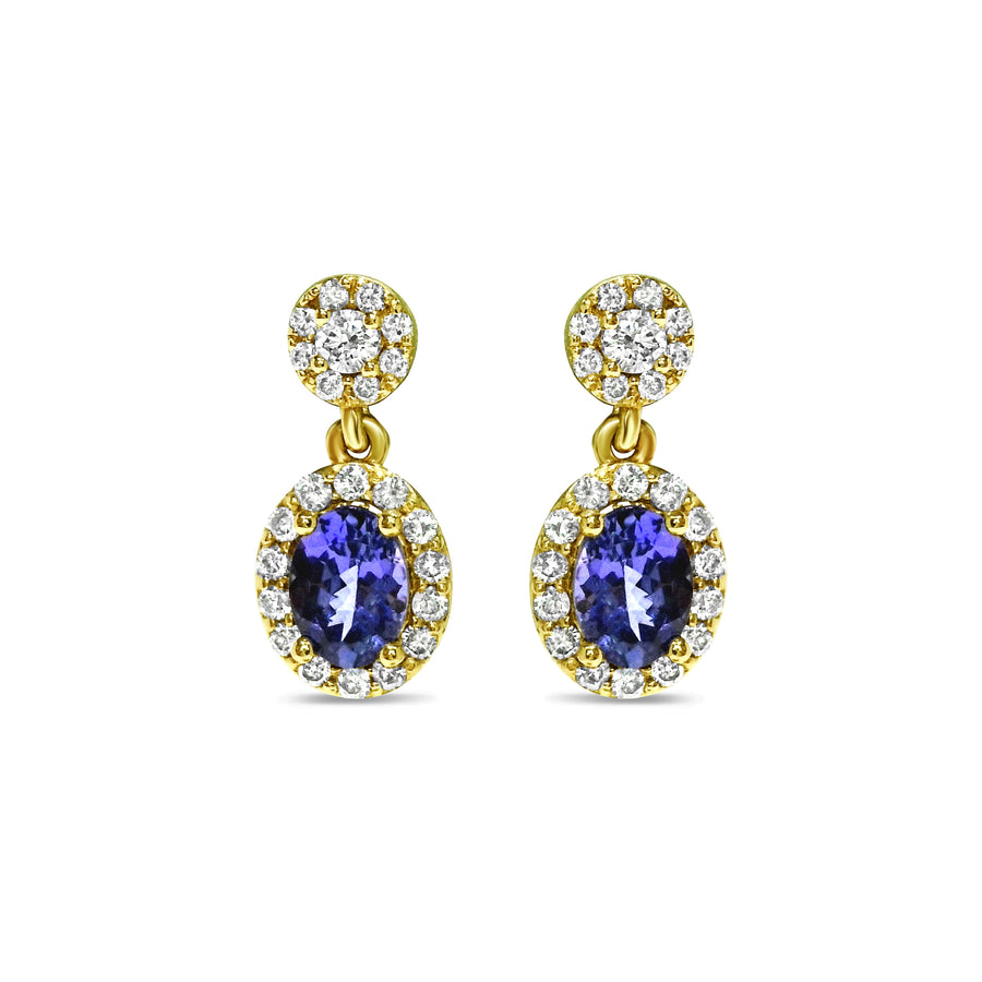 Tanzanite and Diamond Earrings