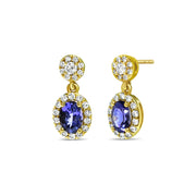 Tanzanite and Diamond Earrings