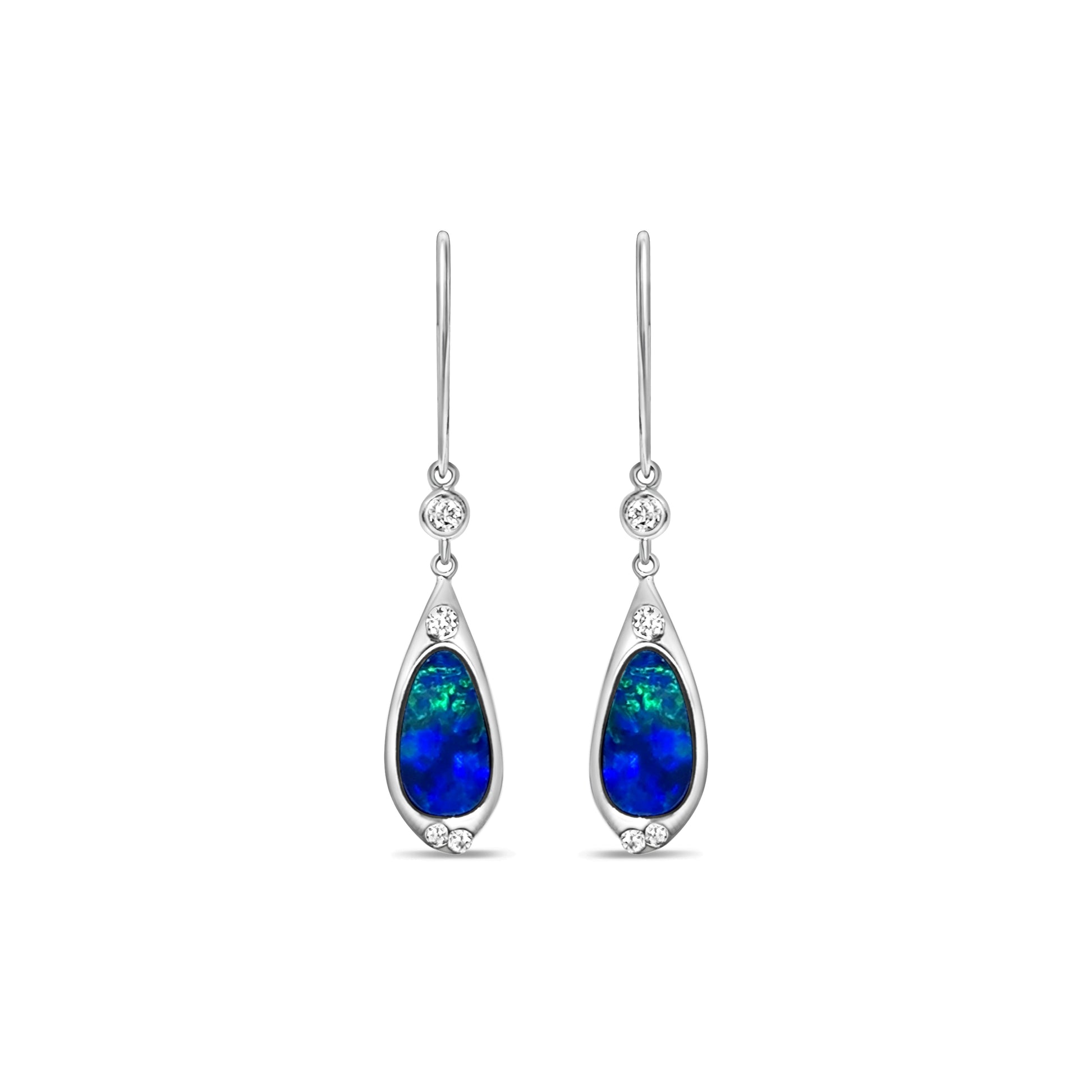 Opal and Diamond Earrings