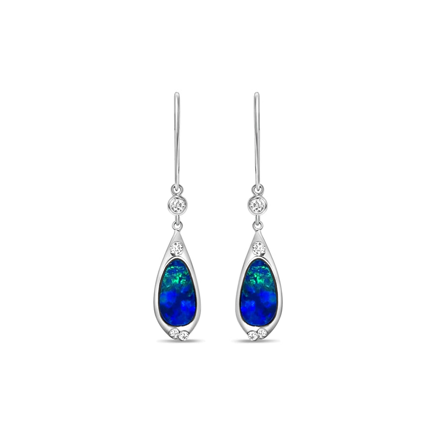 Opal and Diamond Earrings