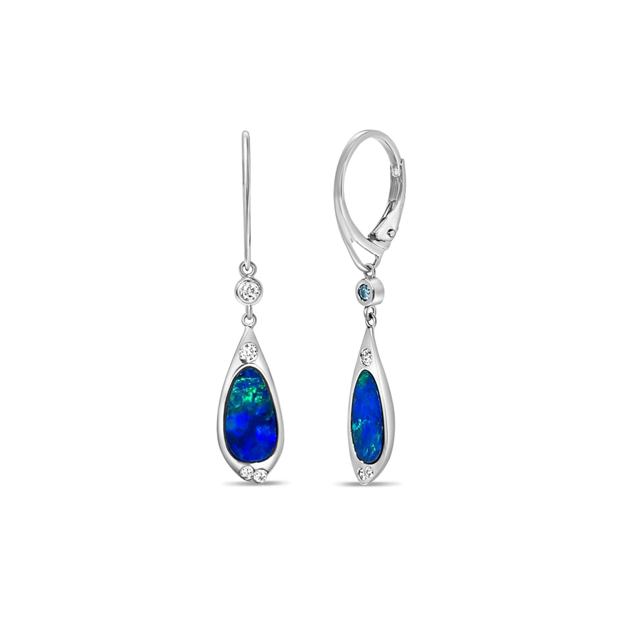 Opal and Diamond Earrings