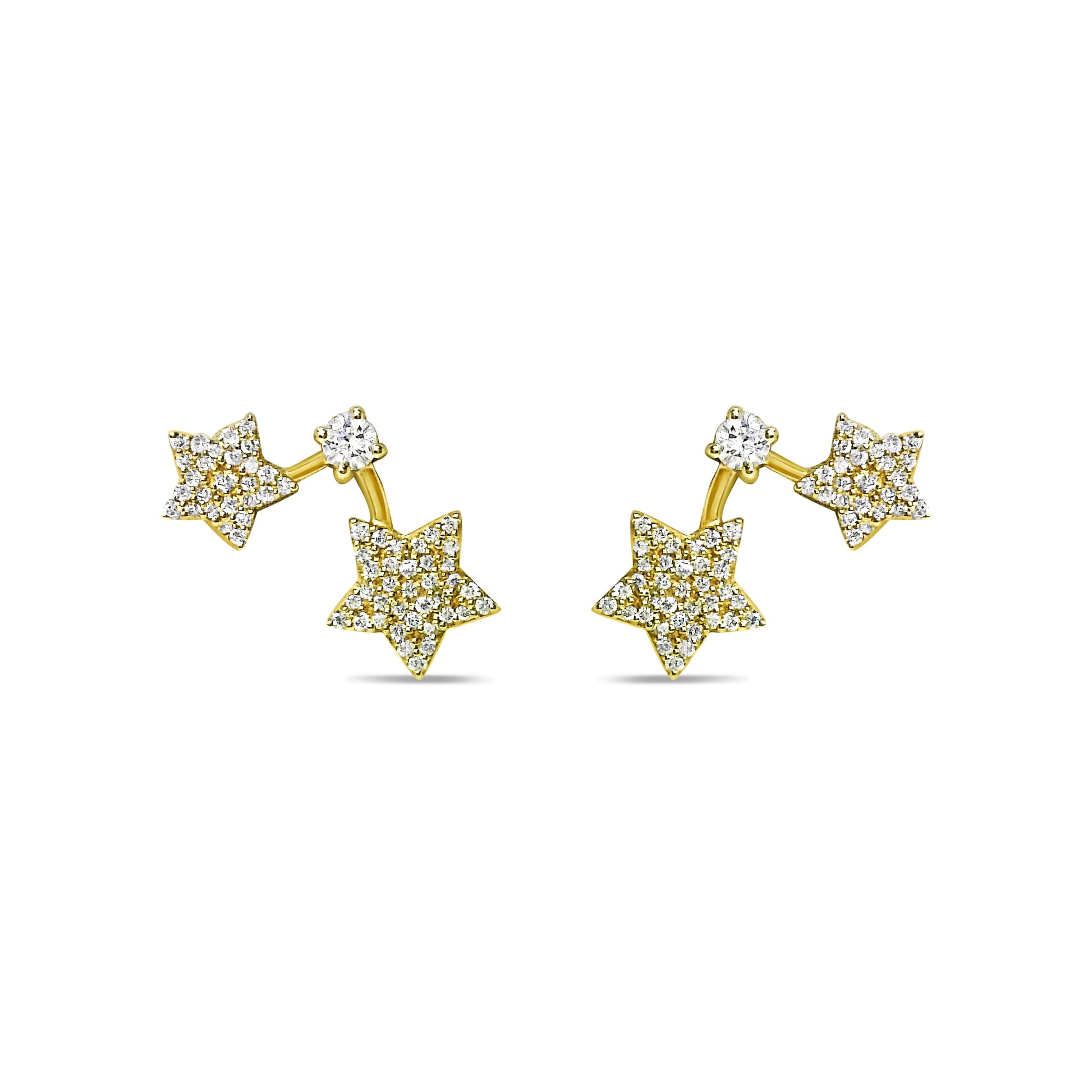 Star Diamond Stud Earrings