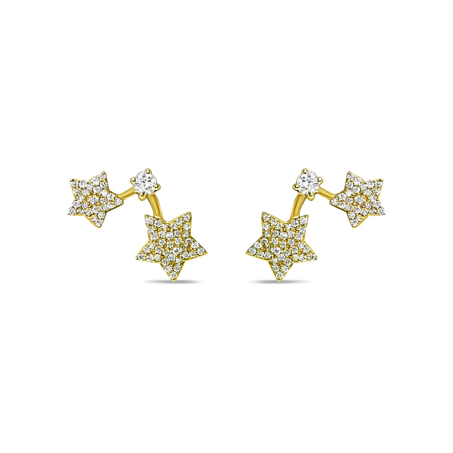 Star Diamond Stud Earrings