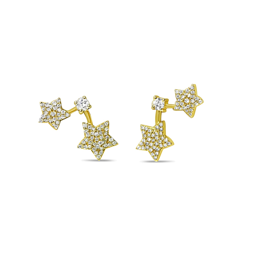 Star Diamond Stud Earrings