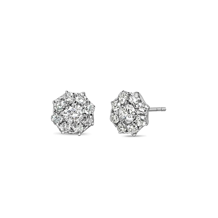 Snowflake Diamond Studs