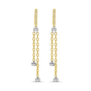 Diamond Chain Drop earrings